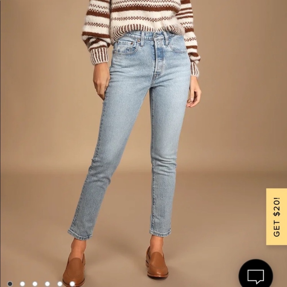 Womens Levi’s 501 slim skinny jeans